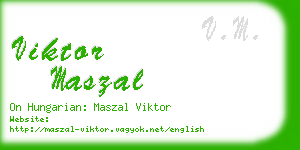 viktor maszal business card